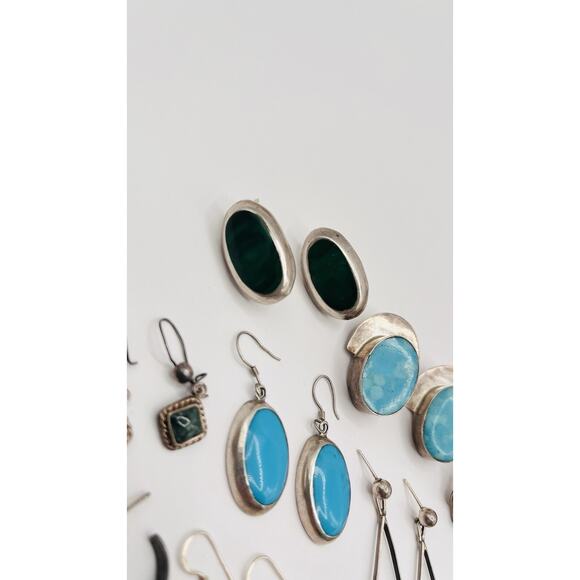 Lot Of Sterling Silver 925 Earrings For Craft Jewelry Making ASIS Mexico Other - Picture 4 of 14